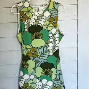 Zara, Retro Green Mini Dress, Size L